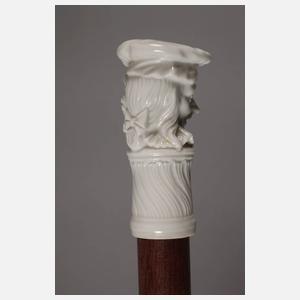 Spazierstock Porzellan