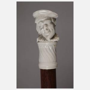 Spazierstock Porzellan