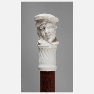 Spazierstock Porzellan