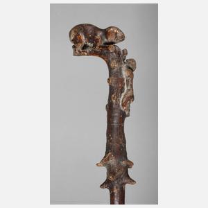 Geschnitzter Spazierstock