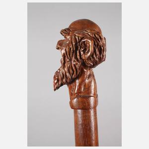 Geschnitzter Spazierstock