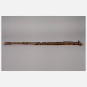 Geschnitzter Spazierstock