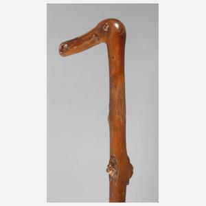 Geschnitzter Spazierstock