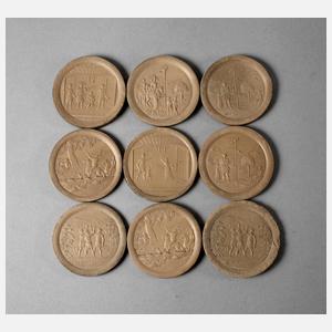 Neun Plaketten Wilhelm Tell