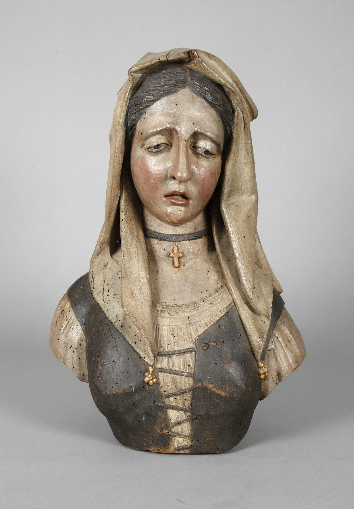 Geschnitzte Heiligenplastik