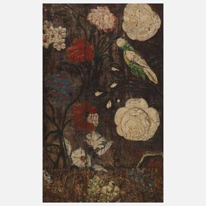 Fragment einer barocken Ledertapete