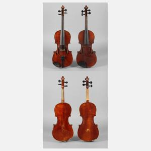 Zwei Violinen im Etui