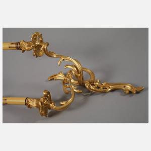 Bronze Paar Wandleuchter Rokokostil
