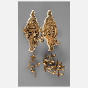 Paar übergroße Wandappliken