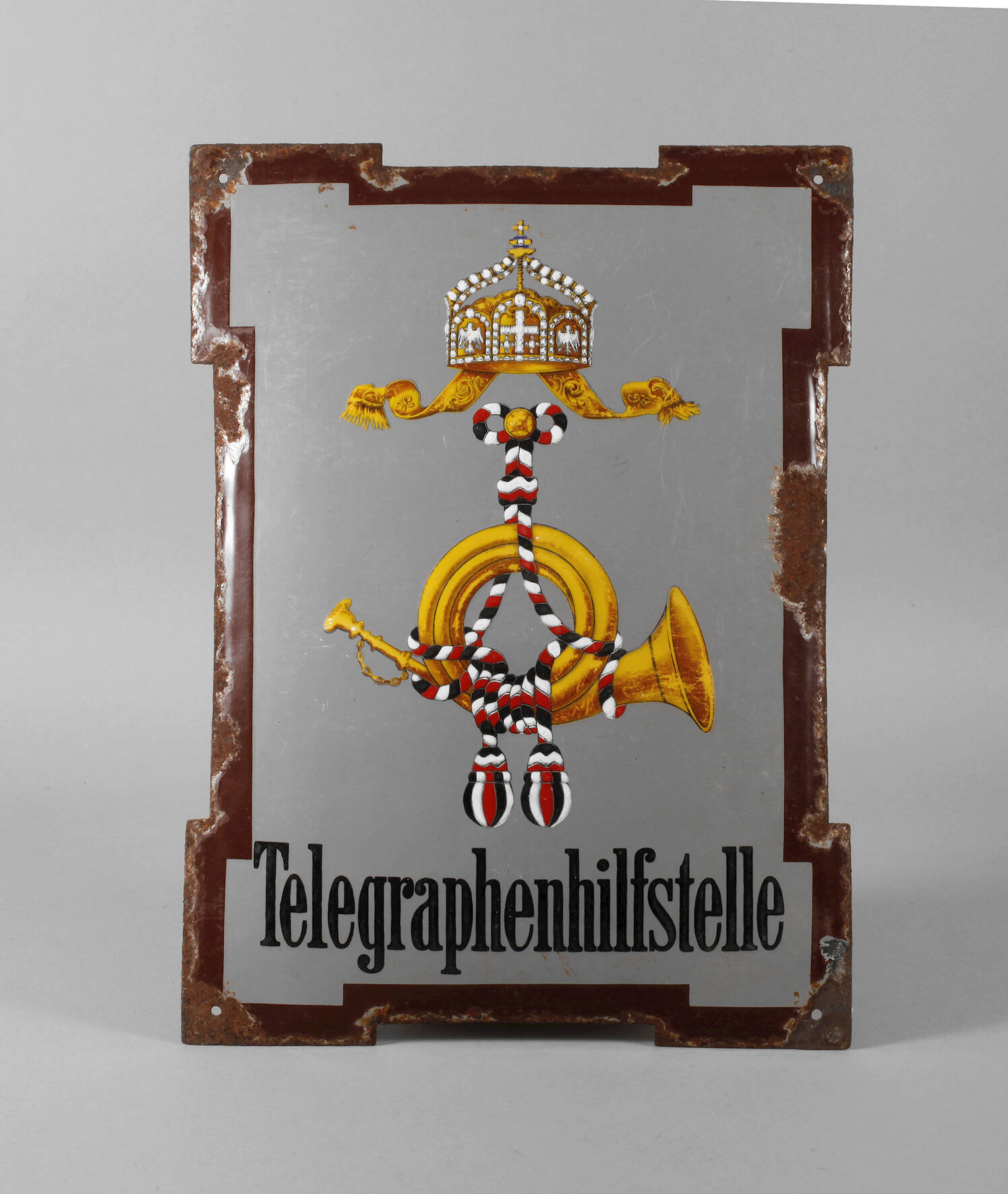 Emailleschild Telegraphenhilfstelle
