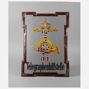 Emailleschild Telegraphenhilfstelle