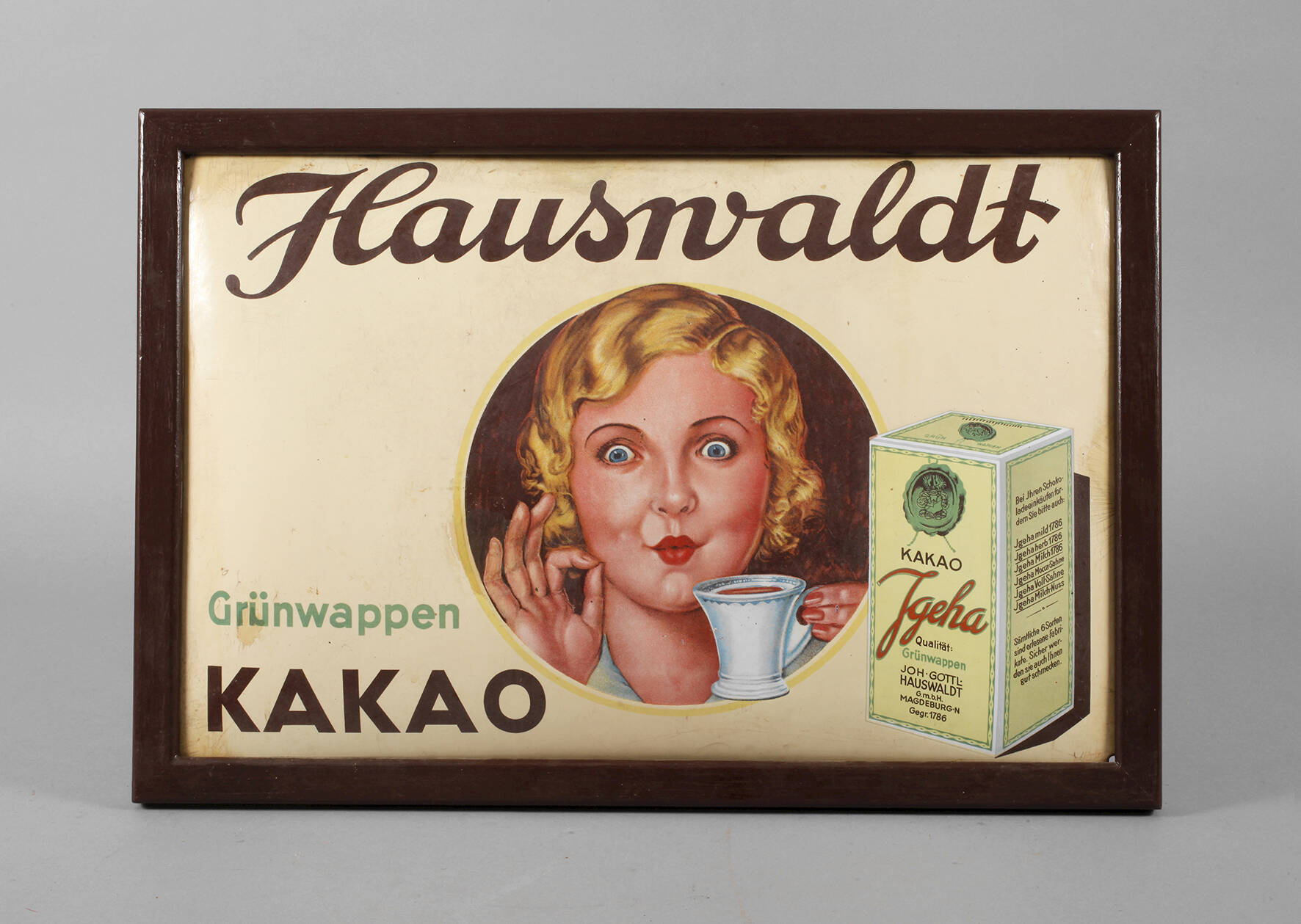 Emailleschild Hauswaldt