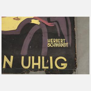 Gemaltes Werbeplakat