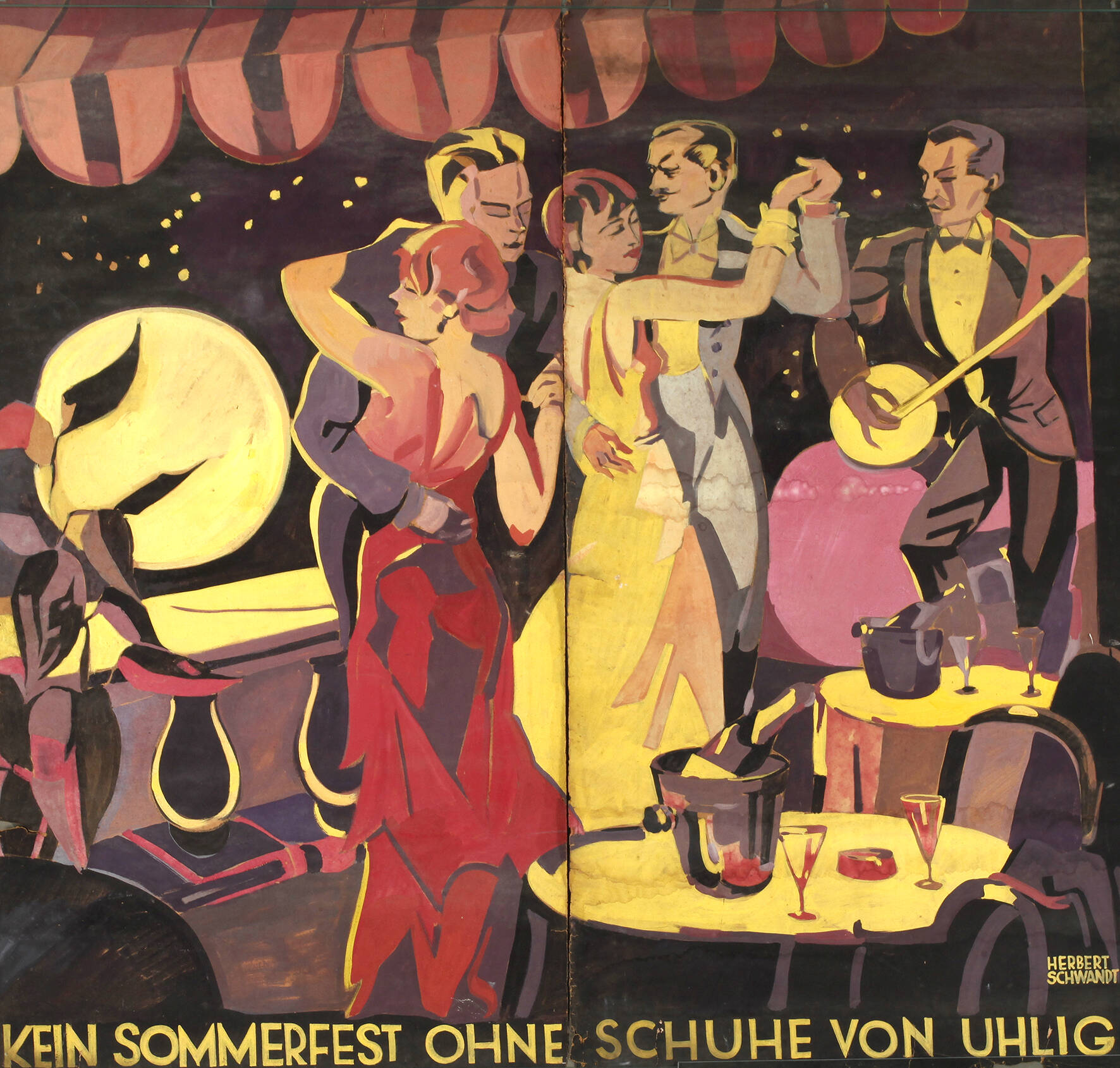 Gemaltes Werbeplakat