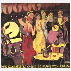 Gemaltes Werbeplakat