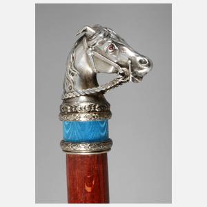 Feiner Flanierstock in der Art von Peter Carl Fabergé