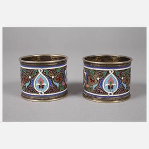 Paar Serviettenringe Silber