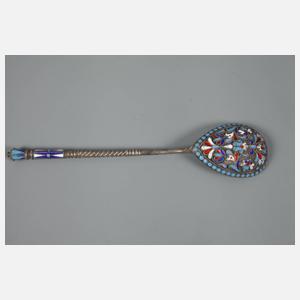 Zierlöffel und Saliere Cloisonné