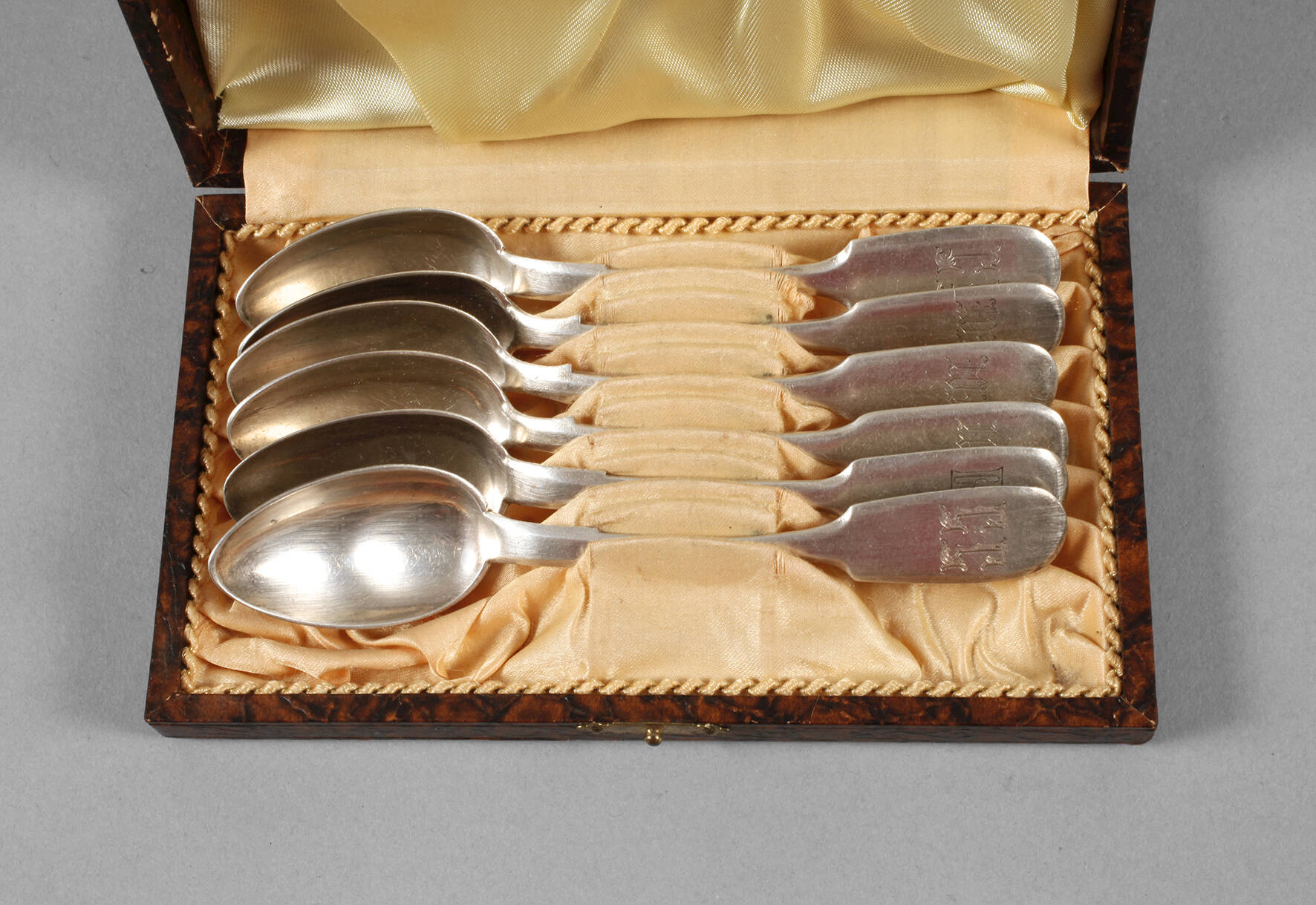 Sechs Kaffeelöffel Silber