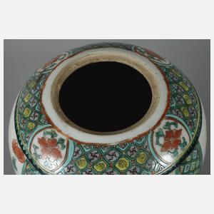 Deckelvase Famille verte