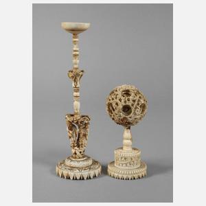 Contrefait-Kugel aus Elfenbein