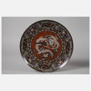Paar Teller Cloisonné