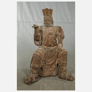 Zwei lebensgroße geschnitzte Figuren