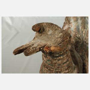 Zwei lebensgroße geschnitzte Figuren