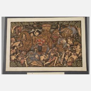 Zwei kleine Gouache Bali