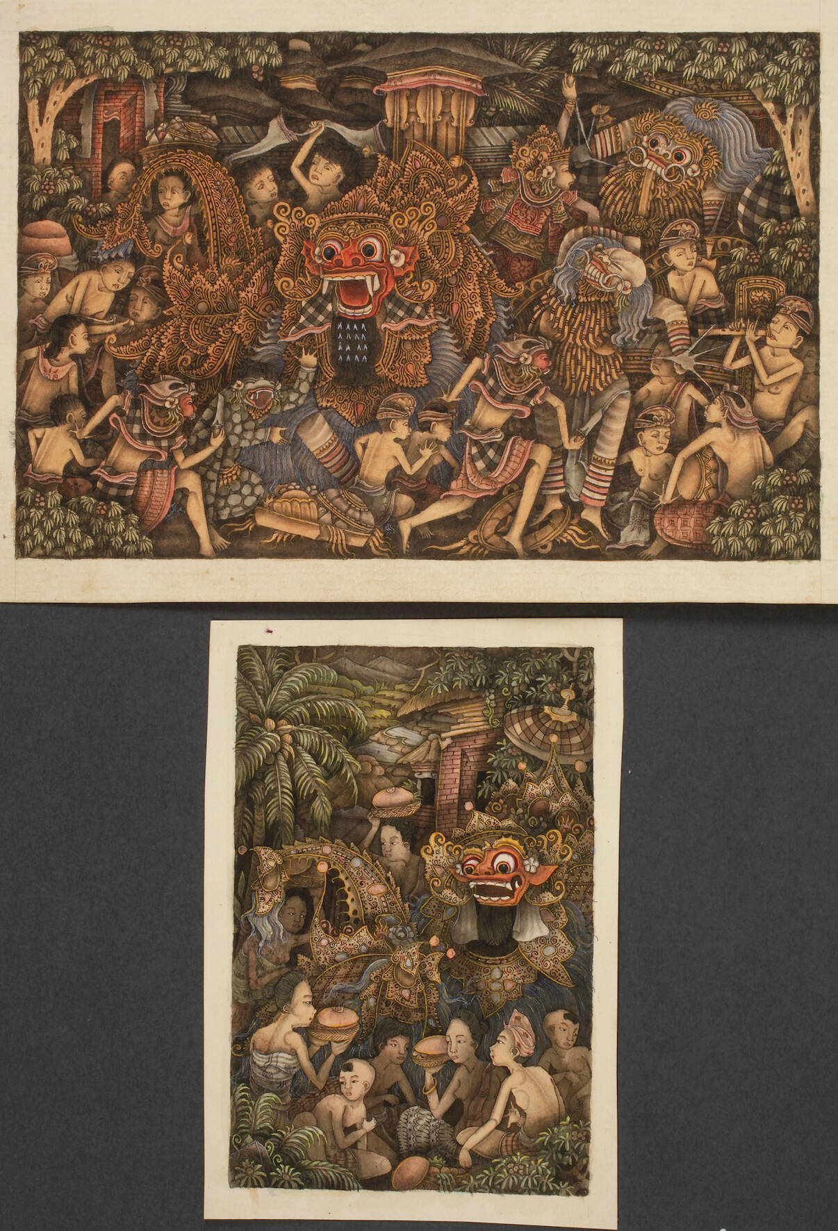 Zwei kleine Gouache Bali