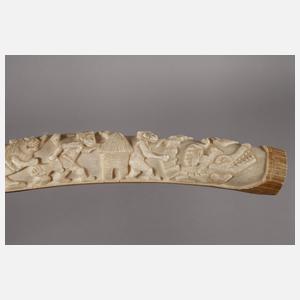 Beschnitzter Stoßzahn