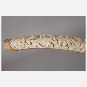 Beschnitzter Stoßzahn