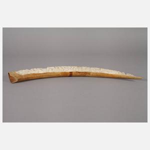 Beschnitzter Stoßzahn