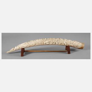 Beschnitzter Stoßzahn