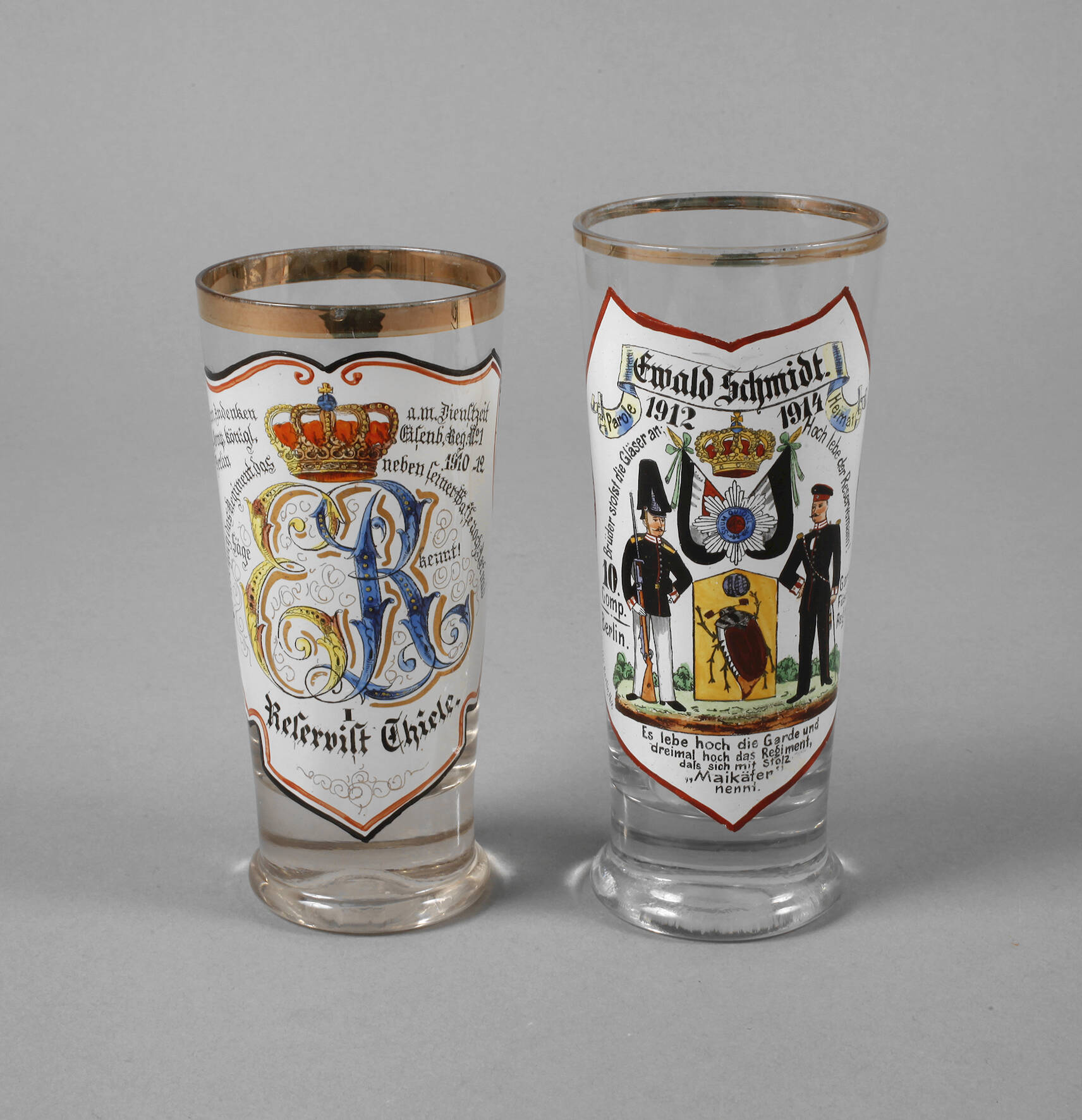 Zwei Reservistengläser Berlin