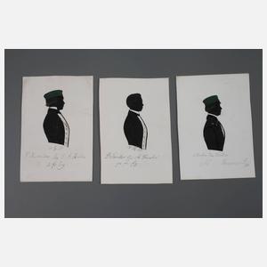 Konvolut studentische Schattenrisse