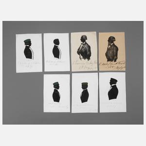 Konvolut studentische Schattenrisse