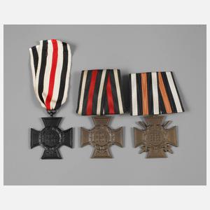 Drei Frontkämpferehrenkreuze