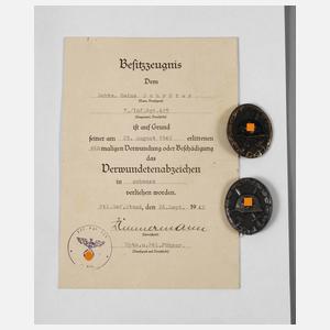 Verwundetenabzeichen in Schwarz