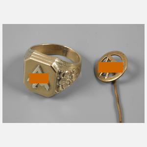 SA-Ring und Abzeichen