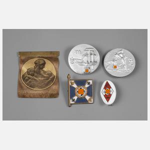 Fünf Kleinabzeichen 3. Reich