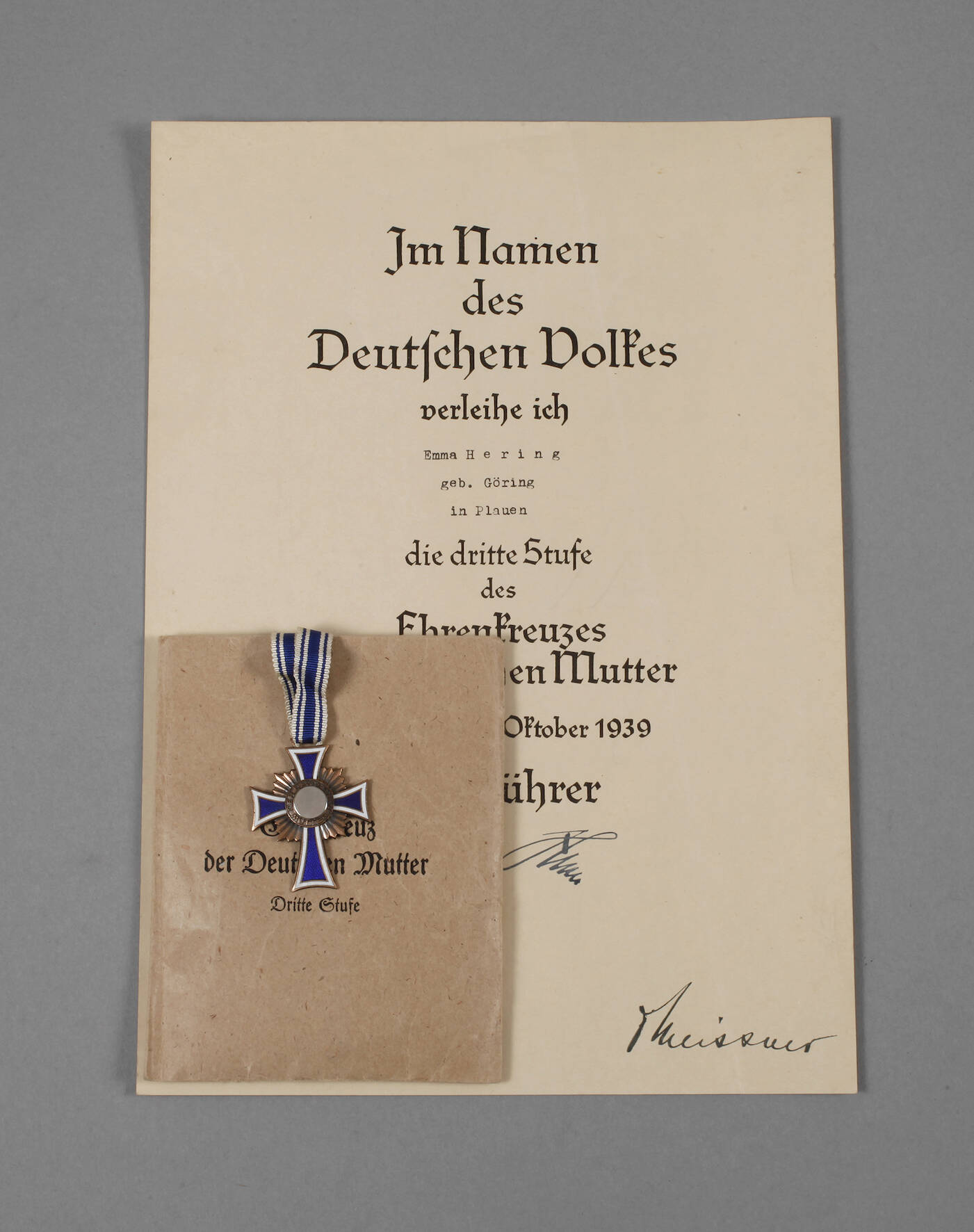 Mutterkreuz in Bronze