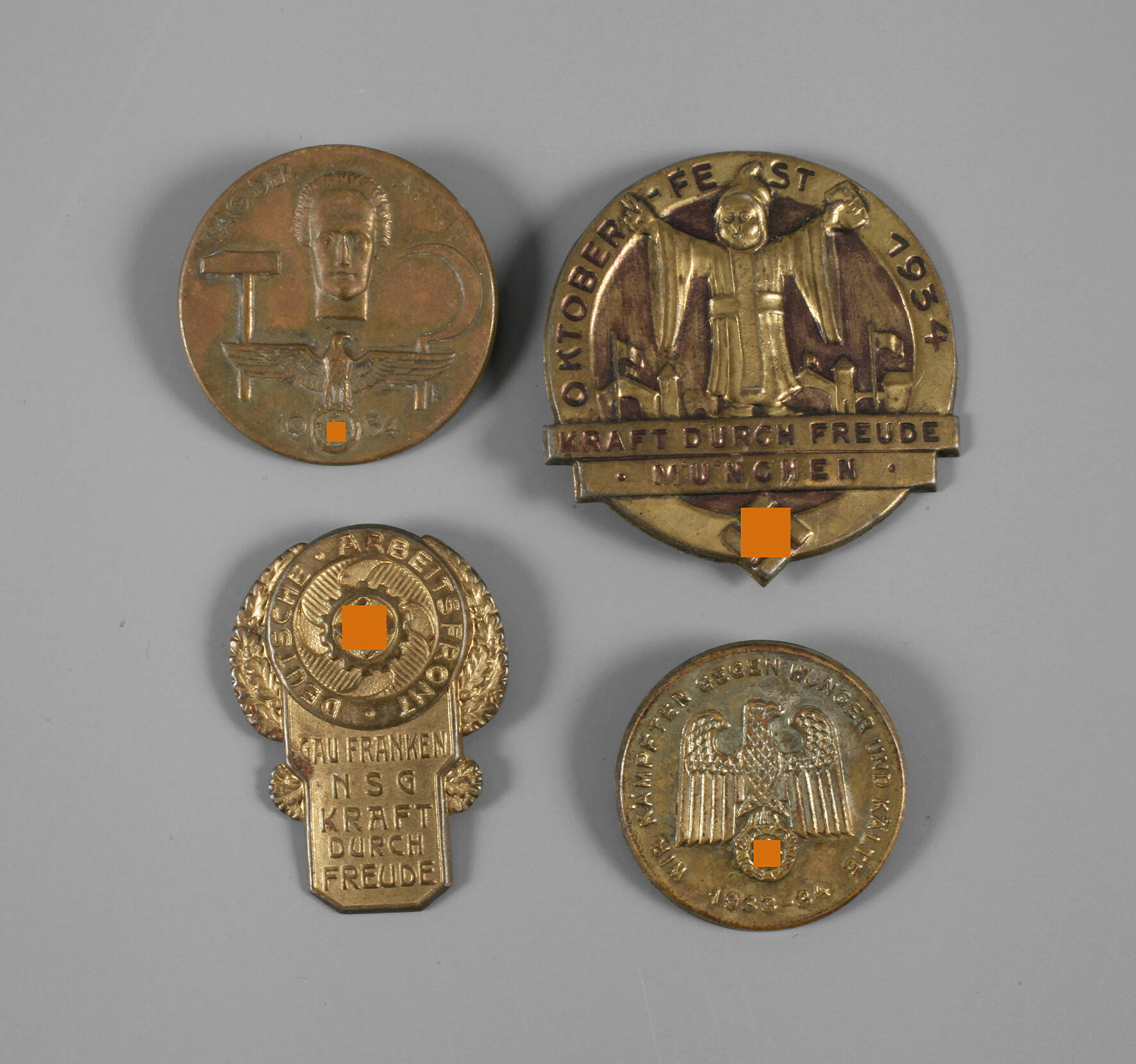 Vier Veranstaltungsplaketten 3. Reich