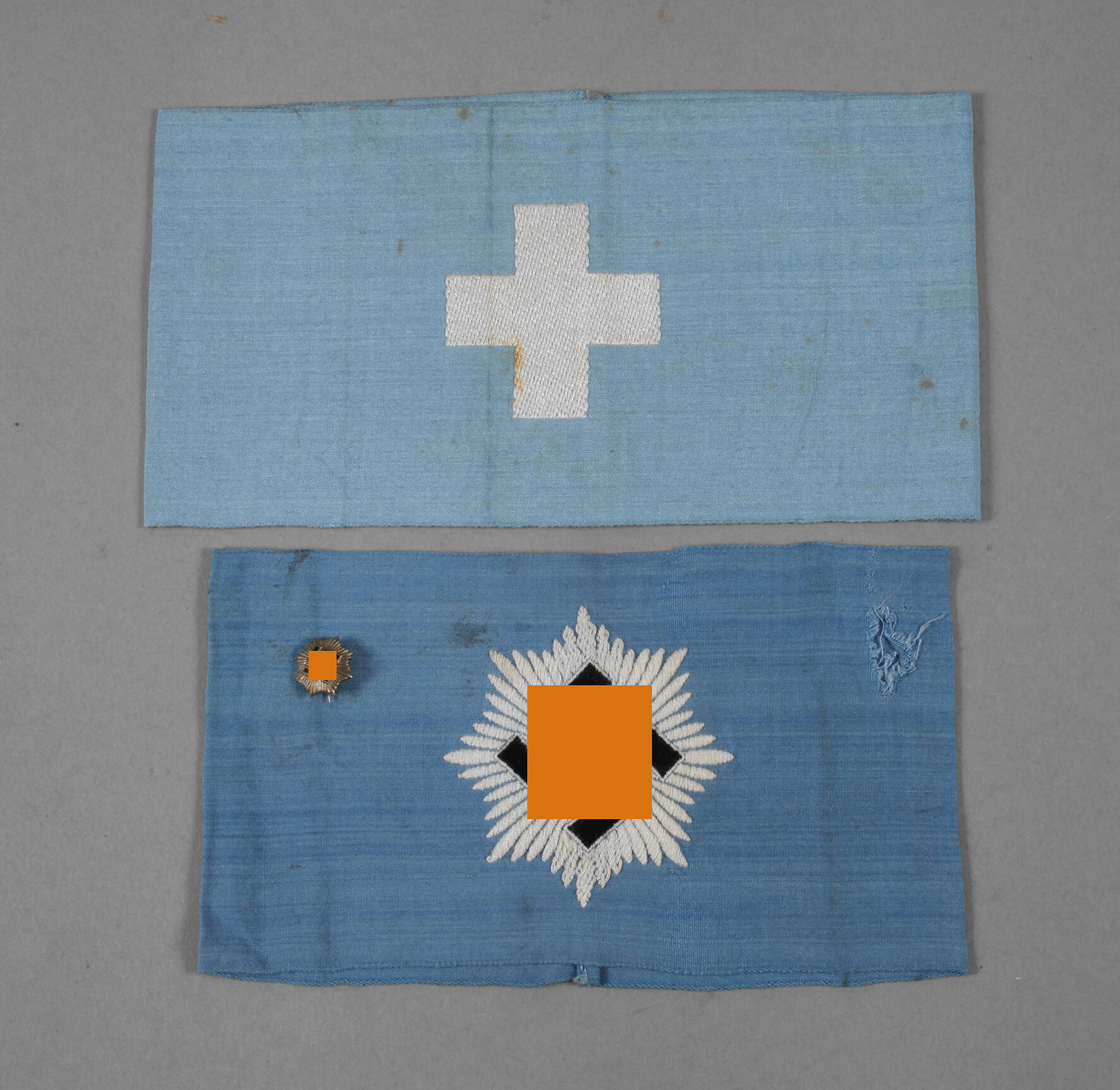 2 x Armbinden Luftschutz