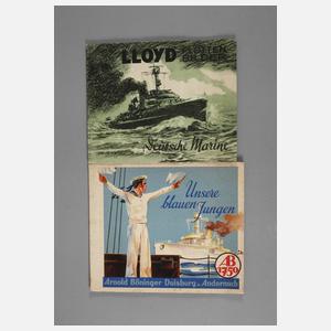 Zwei Sammelbilderalben Marine