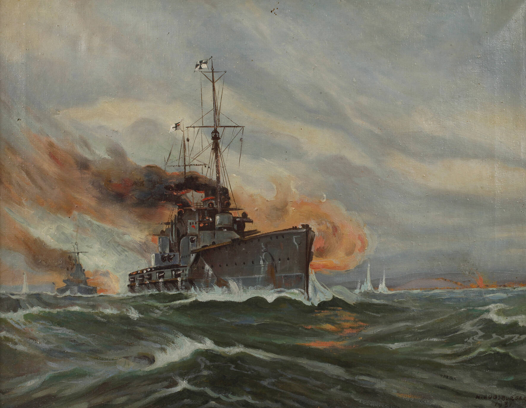 H. Augsburger, "Die Beschießung von Hartlepool"