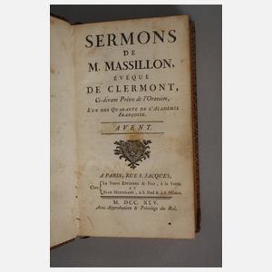 Fünf Bände Sermons de M. Massillon