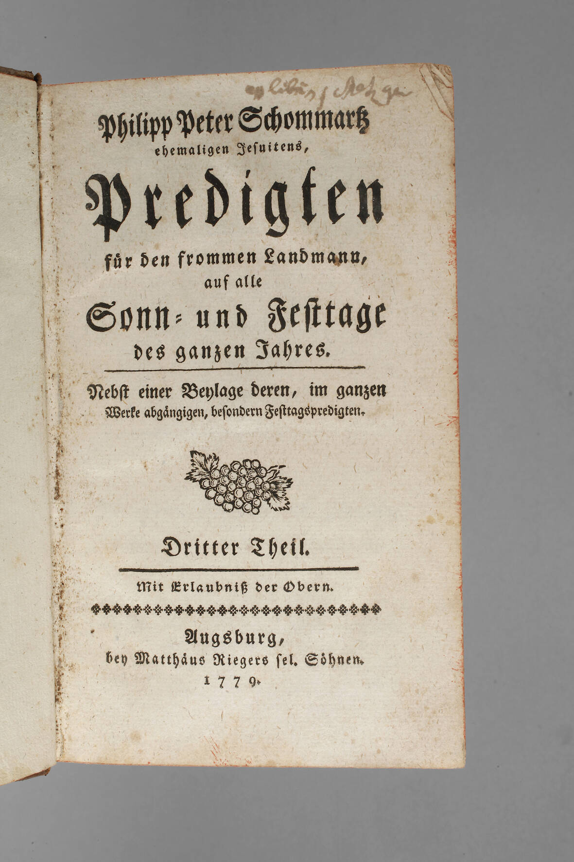 Philipp Peter Schommartz Predigten TIII