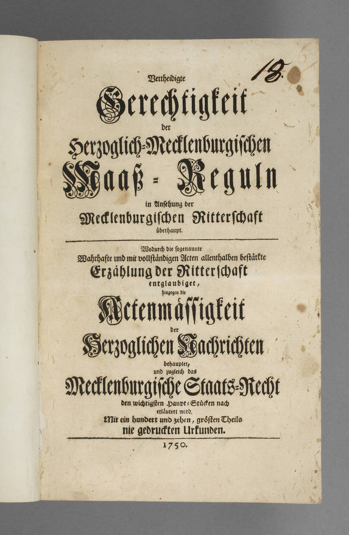 Vertheidigte Gerechtigkeit