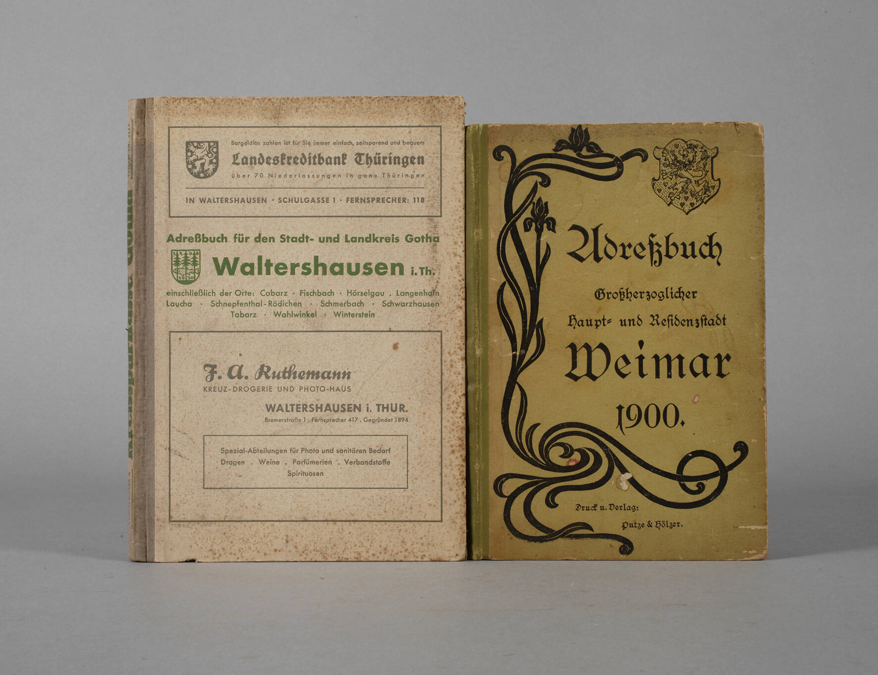 Zwei Adressbücher Thüringen
